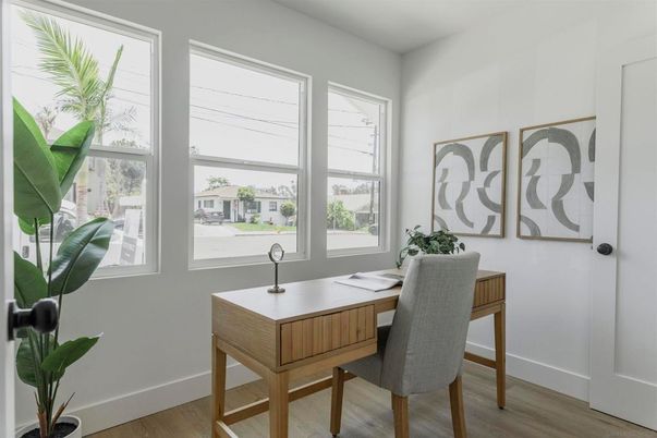 Home Office, Interior, Wood Texture Flooring