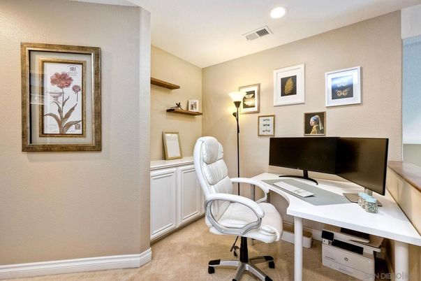 Home Office, Interior, Recessed Lighting