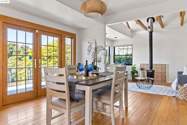 Dining room, Interior, Wood Texture Flooring