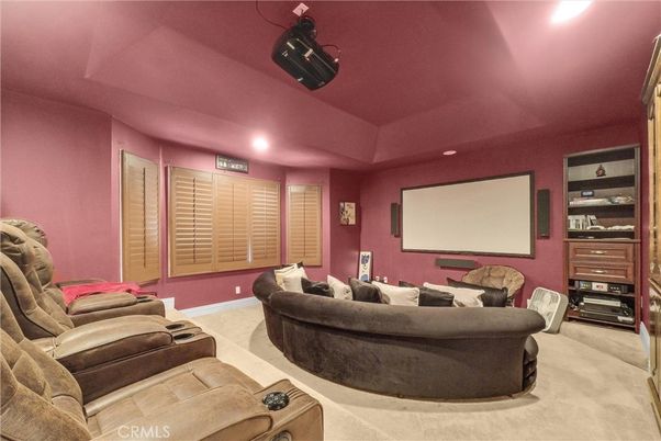 Home Theatre Room, Interior, Projection Screen, Recessed Lighting, Theatre Room