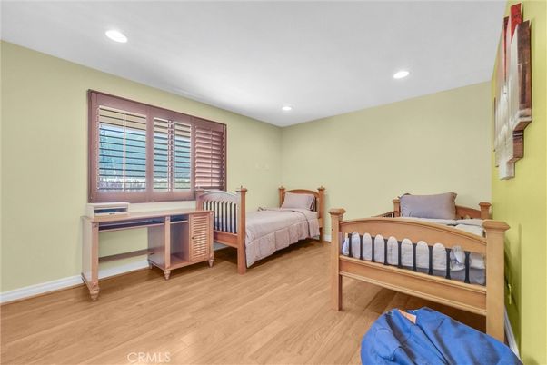 Bedroom, Home Office, Interior, Recessed Lighting, Wood Texture Flooring