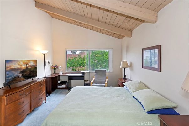 Bedroom, Home Office, Interior, Wooden Beams