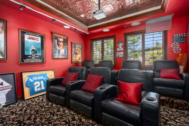 Home Theatre Room, Interior, Recessed Lighting, Theatre Room