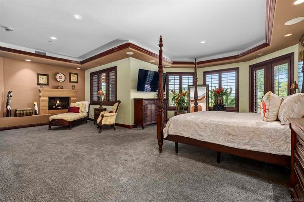 Bedroom, Fireplace, Interior, Recessed Lighting