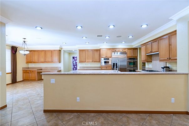Interior, Kitchen, Pendant Lights, Recessed Lighting, Stainless Steel Appliances