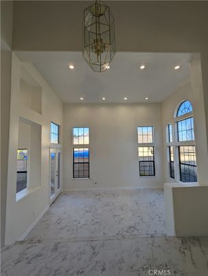 Empty room, Interior, Marble, Pendant Lights, Recessed Lighting