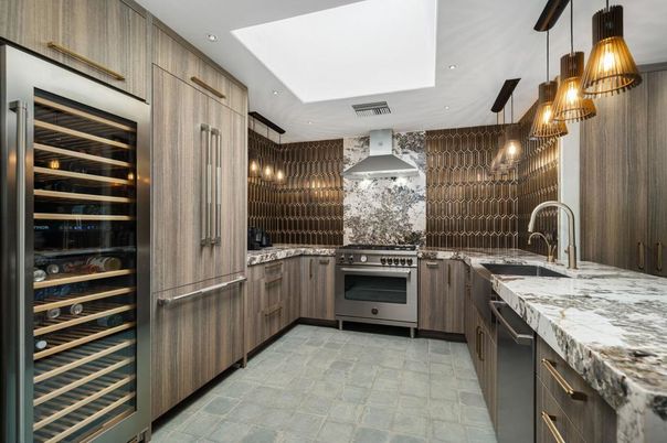 Interior, Kitchen, Pendant Lights, Recessed Lighting, Stainless Steel Appliances