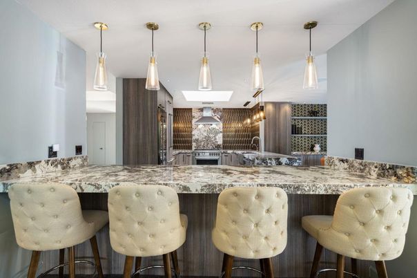 Interior, Kitchen, Pendant Lights, Stainless Steel Appliances