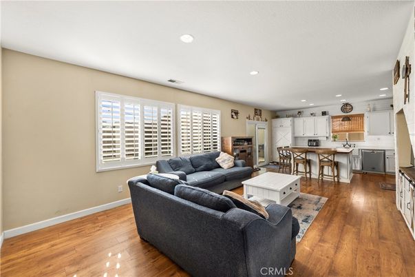 Interior, Kitchen, Living room, Recessed Lighting, Wood Texture Flooring