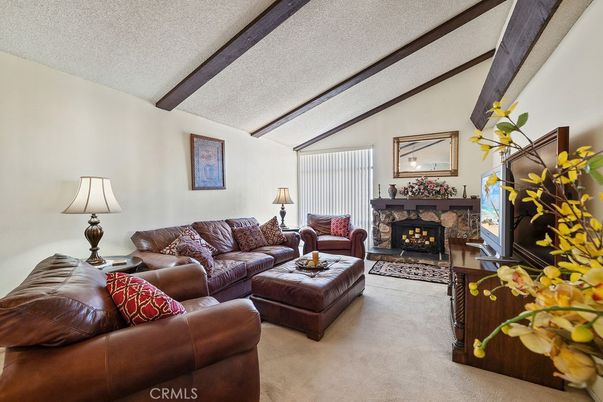 Fireplace, Interior, Living room, Wooden Beams