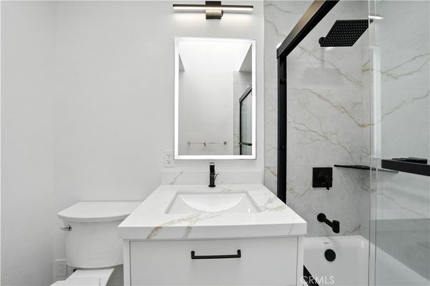 Bathroom, Glass Shower, Interior, Marble Walls