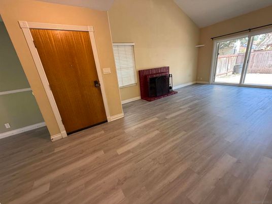 Empty room, Fireplace, Interior, Wood Texture Flooring