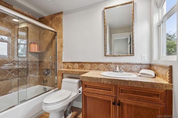 Bathroom, Glass Shower, Interior, Tile Countertops