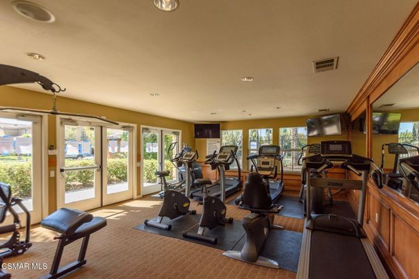 Fitness Equipment, Gym, Interior, Recessed Lighting