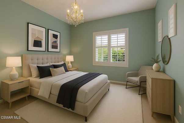 Bedroom, Chandelier, Interior