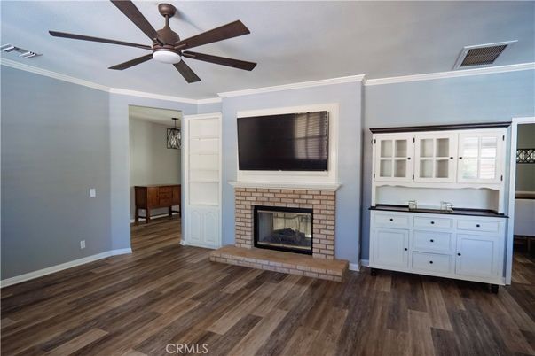 Empty room, Fireplace, Interior, Wood Texture Flooring