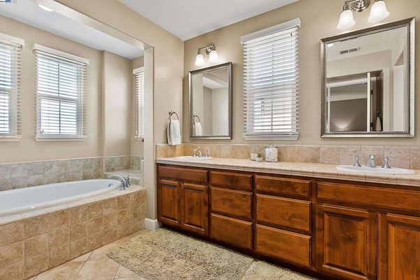 Bathroom, Dual Sink Vanities, Interior, Tile Countertops