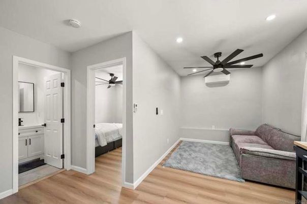 Bathroom, Bedroom, Interior, Recessed Lighting, Wood Texture Flooring