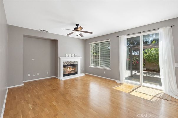 Empty room, Fireplace, Interior, Wood Texture Flooring