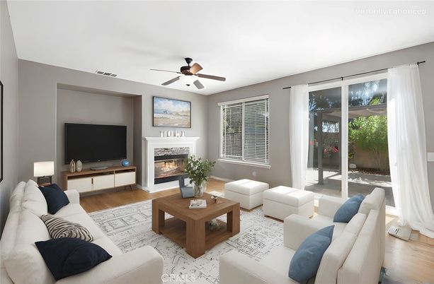 Fireplace, Interior, Living room, Wood Texture Flooring