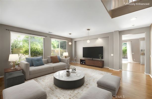 Interior, Living room, Pendant Lights, Wood Texture Flooring