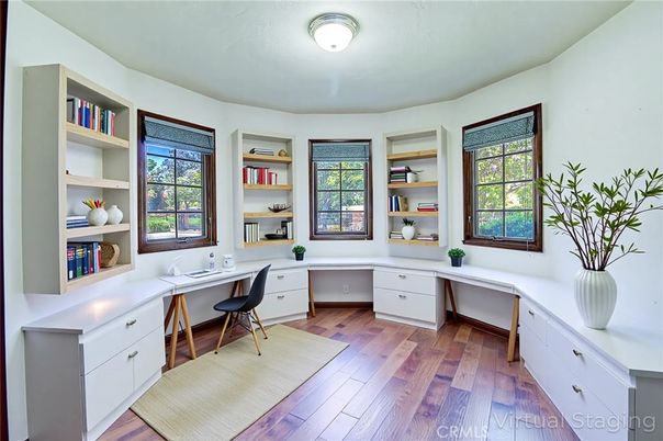 Home Office, Interior, Wood Texture Flooring