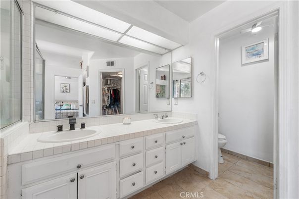 Bathroom, Dual Sink Vanities, Interior, Tile Countertops