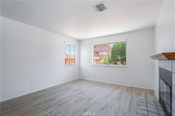Empty room, Fireplace, Interior, Wood Texture Flooring
