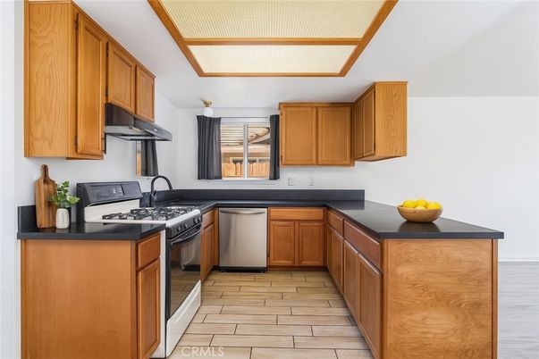 Interior, Kitchen, Wood Texture Flooring