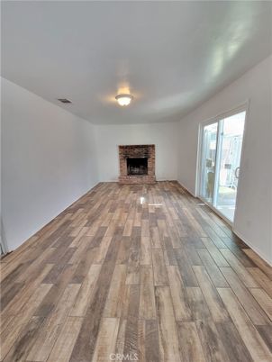 Empty room, Fireplace, Interior, Wood Texture Flooring