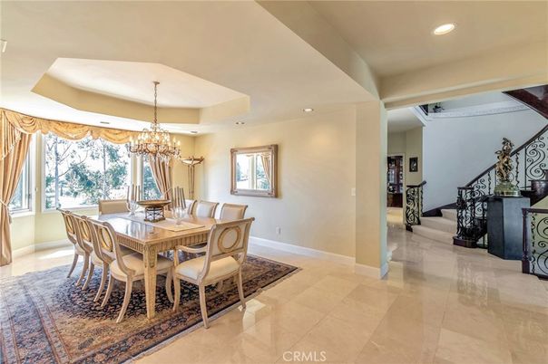 Chandelier, Dining room, Interior, Recessed Lighting