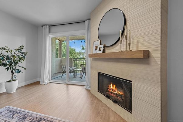 Fireplace, Interior, Wood Texture Flooring