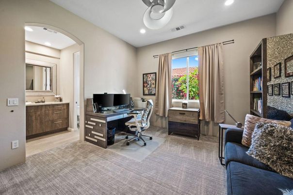 Bathroom, Home Office, Interior, Recessed Lighting, Wood Texture Flooring