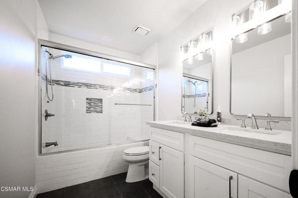 Bathroom, Dual Sink Vanities, Glass Shower, Interior