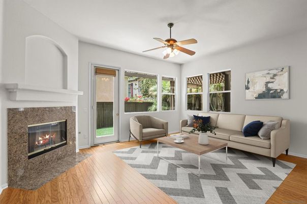 Fireplace, Interior, Living room, Wood Texture Flooring
