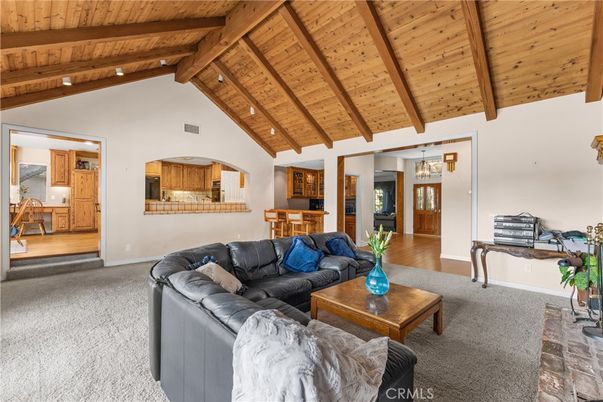 Interior, Living room, Pendant Lights, Wooden Beams, Wooden Ceilings, Wood Texture Flooring