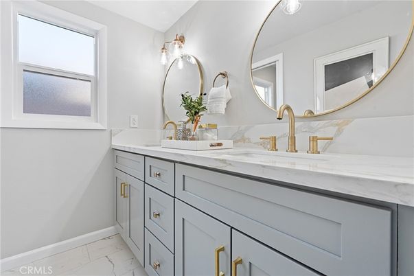 Bathroom, Dual Sink Vanities, Interior, Marble