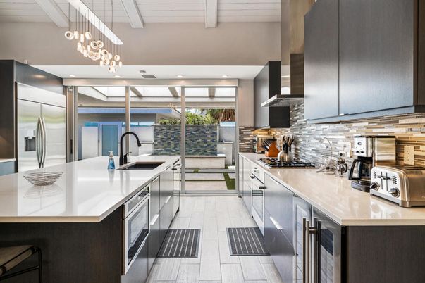 Interior, Kitchen, Pendant Lights, Recessed Lighting, Stainless Steel Appliances