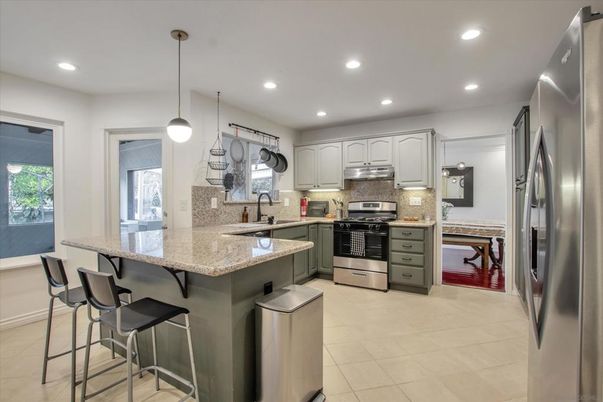 Interior, Kitchen, Pendant Lights, Recessed Lighting, Stainless Steel Appliances