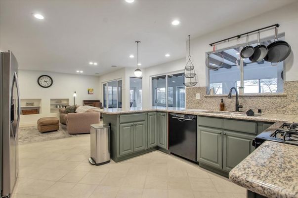 Interior, Kitchen, Living room, Pendant Lights, Recessed Lighting