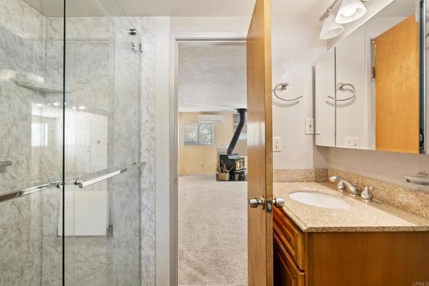 Bathroom, Glass Shower, Interior, Marble Walls