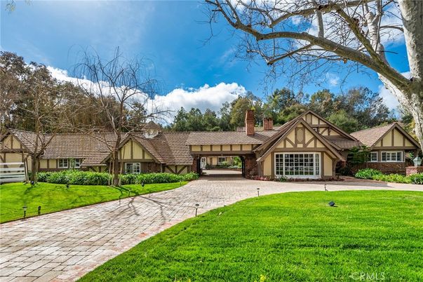 Attached, Backyard, Exterior, Facade, Tudor Revival