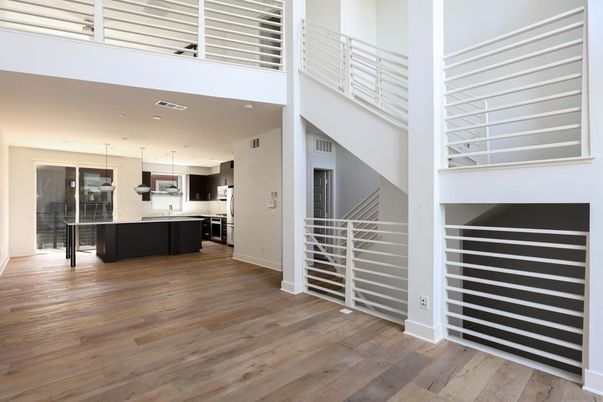 Interior, Kitchen, Pendant Lights, Wood Texture Flooring