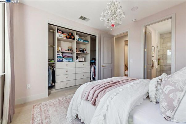 Bedroom, Chandelier, Interior