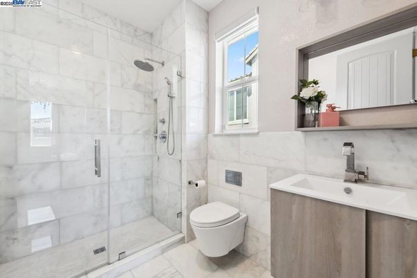 Bathroom, Glass Shower, Interior, Marble, Marble Walls