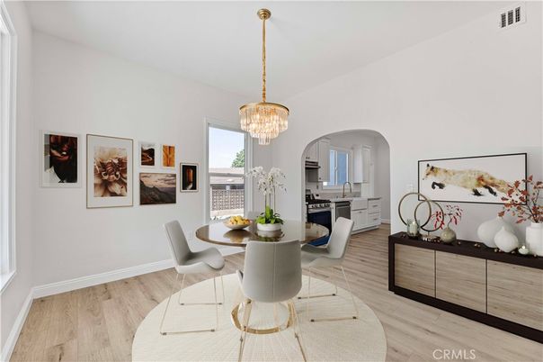 Chandelier, Dining room, Interior, Kitchen, Wood Texture Flooring