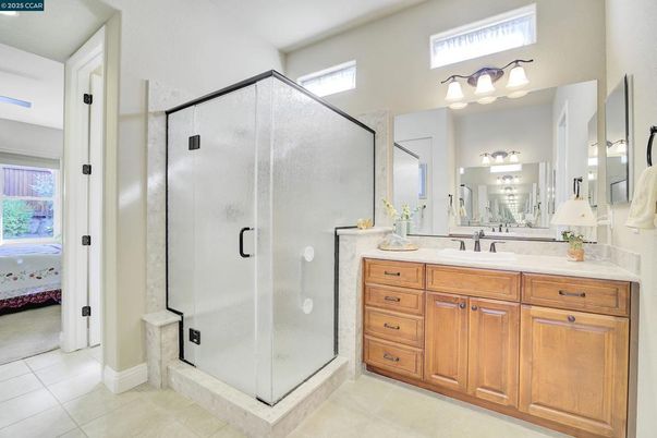 Bathroom, Dual Sink Vanities, Glass Shower, Interior