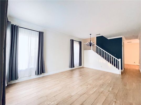 Chandelier, Empty room, Interior, Pendant Lights, Wood Texture Flooring