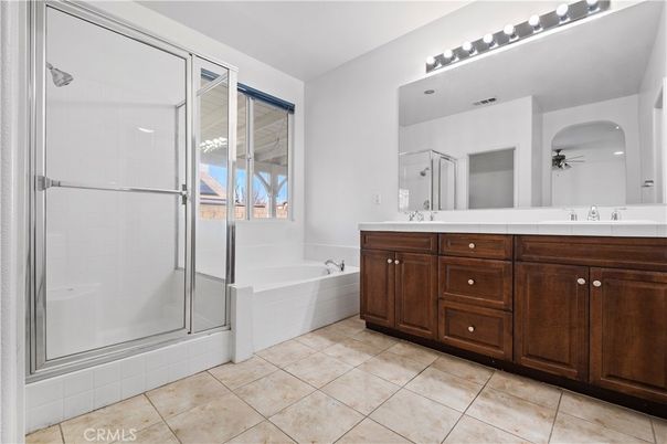 Bathroom, Dual Sink Vanities, Glass Shower, Interior