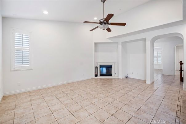 Empty room, Fireplace, Interior, Recessed Lighting